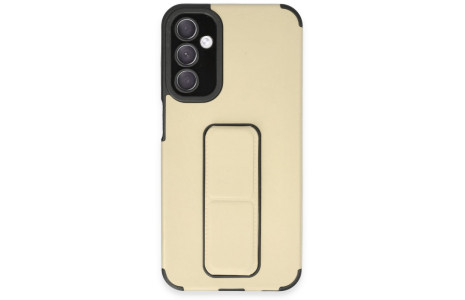 Newface Samsung Galaxy A24 4G Kılıf Mega Standlı Silikon - Gold