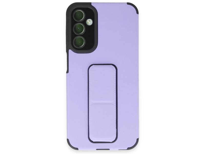 Newface Samsung Galaxy A24 4G Kılıf Mega Standlı Silikon - Lila
