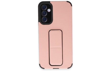 Newface Samsung Galaxy A34 5G Kılıf Mega Standlı Silikon - Pudra