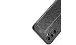 Newface Samsung Galaxy A54 5G Kılıf Focus Derili Silikon - Siyah