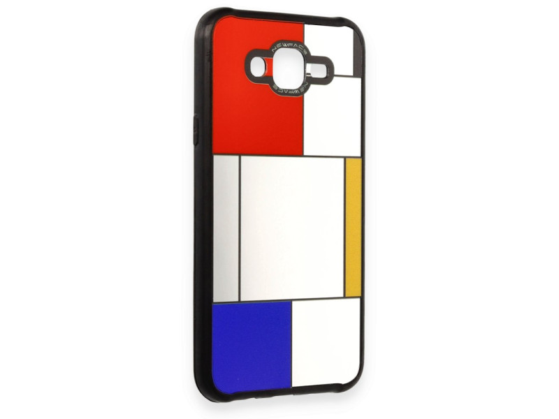 Newface Samsung Galaxy J7 Kılıf Mirror Desenli Kapak - Mirror - 9