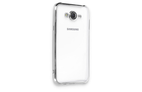 Newface Samsung Galaxy J7 Kılıf Razer Lensli Silikon - Gümüş