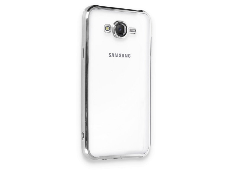 Newface Samsung Galaxy J7 Kılıf Razer Lensli Silikon - Gümüş