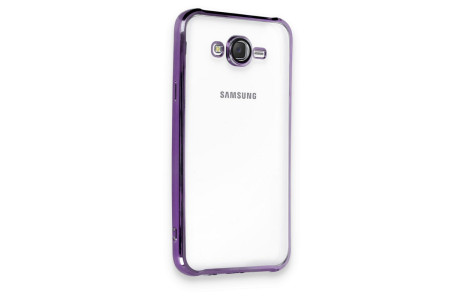 Newface Samsung Galaxy J7 Kılıf Razer Lensli Silikon - Mor