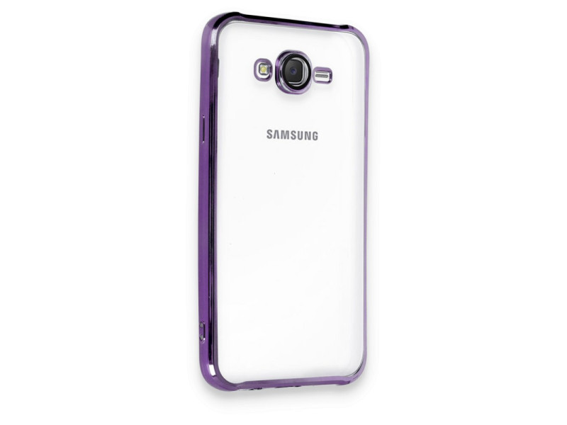 Newface Samsung Galaxy J7 Kılıf Razer Lensli Silikon - Mor