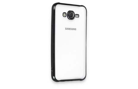 Newface Samsung Galaxy J7 Kılıf Razer Lensli Silikon - Siyah