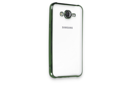 Newface Samsung Galaxy J7 Kılıf Razer Lensli Silikon - Yeşil