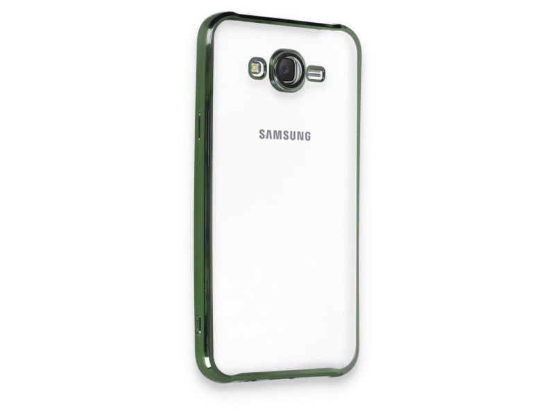 Newface Samsung Galaxy J7 Kılıf Razer Lensli Silikon - Yeşil