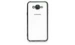 Newface Samsung Galaxy J7 Kılıf Razer Lensli Silikon - Yeşil