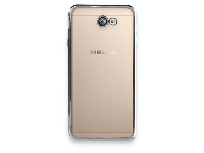 Newface Samsung Galaxy J7 Prime Kılıf Razer Lensli Silikon - Gümüş
