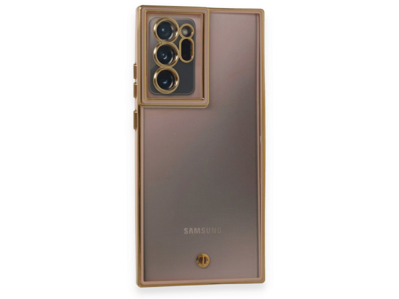 Newface Samsung Galaxy Note 20 Ultra Kılıf Liva Lens Silikon - Pudra