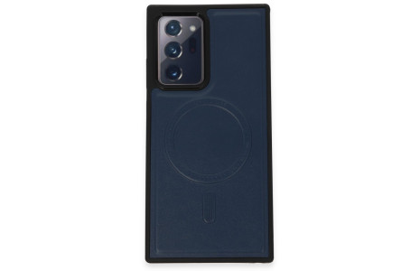 Newface Samsung Galaxy Note 20 Ultra Kılıf Ozzi Magsafe Deri Kapak - Lacivert