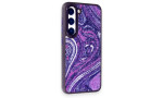 Newface Samsung Galaxy S23 Kılıf Moda Simli Kapak - Derin Mor