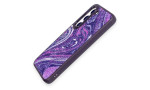 Newface Samsung Galaxy S23 Kılıf Moda Simli Kapak - Derin Mor