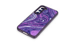 Newface Samsung Galaxy S23 Kılıf Moda Simli Kapak - Derin Mor