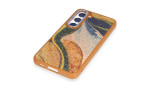 Newface Samsung Galaxy S23 Kılıf Moda Simli Kapak - Kahverengi