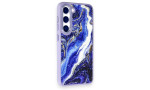 Newface Samsung Galaxy S23 Kılıf Moda Simli Kapak - Mavi