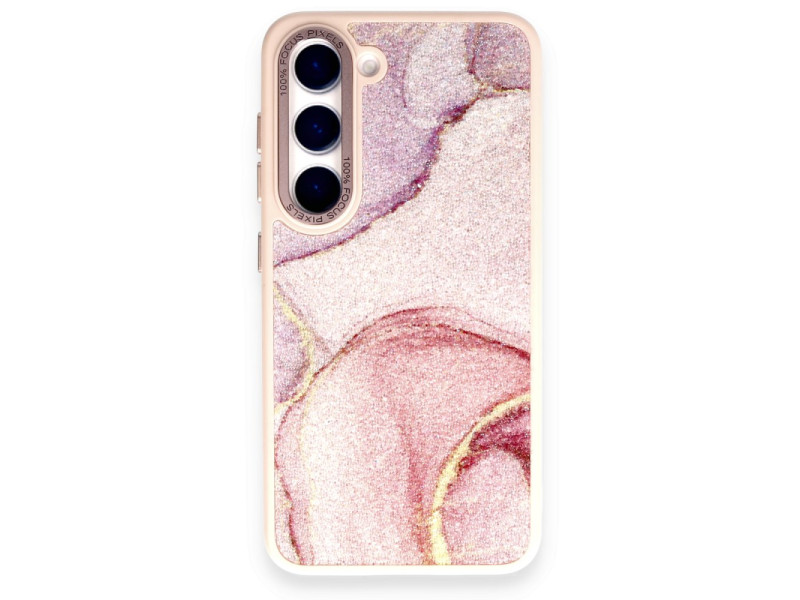Newface Samsung Galaxy S23 Kılıf Moda Simli Kapak - Rose