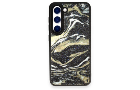 Newface Samsung Galaxy S23 Kılıf Moda Simli Kapak - Siyah