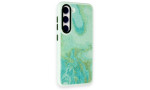 Newface Samsung Galaxy S23 Kılıf Moda Simli Kapak - Yeşil