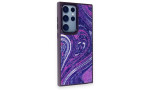 Newface Samsung Galaxy S23 Ultra Kılıf Moda Simli Kapak - Derin Mor