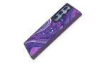 Newface Samsung Galaxy S23 Ultra Kılıf Moda Simli Kapak - Derin Mor