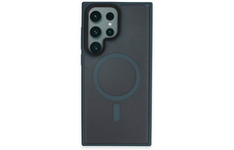 Newface Samsung Galaxy S23 Ultra Kılıf Trex Magneticsafe Kapak - Koyu Yeşil