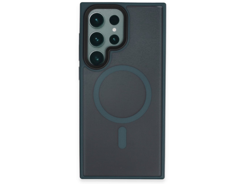 Newface Samsung Galaxy S23 Ultra Kılıf Trex Magneticsafe Kapak - Koyu Yeşil