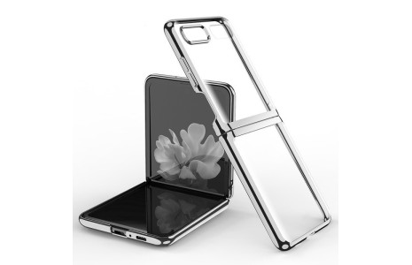 Newface Samsung Galaxy Z Flip 3 Kılıf Fold Element Kapak - Gümüş