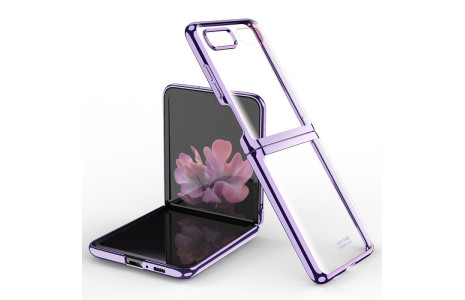 Newface Samsung Galaxy Z Flip 3 Kılıf Fold Element Kapak - Mor