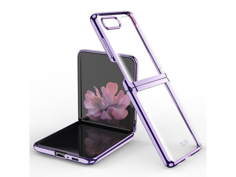 Newface Samsung Galaxy Z Flip 3 Kılıf Fold Element Kapak - Mor