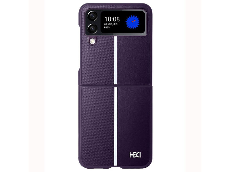 HDD Samsung Galaxy Z Flip 4 Kılıf HBC-155 Lizbon Kapak - Derin Mor