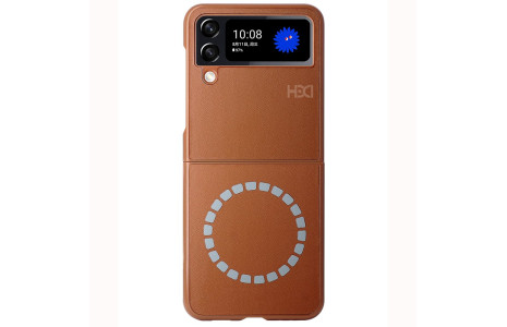 HDD Samsung Galaxy Z Flip 4 Kılıf HBC-156 Forum Magneticsafe Kapak - Kahverengi