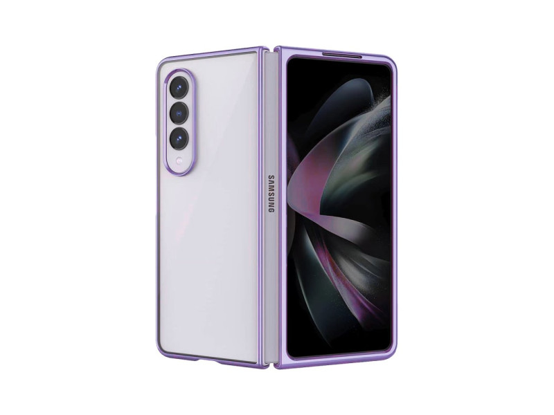 Newface Samsung Galaxy Z Fold 3 Kılıf Fold Element Kapak - Mor