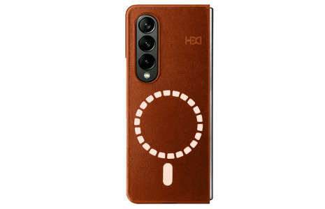 HDD Samsung Galaxy Z Fold 3 Kılıf HBC-156 Forum Magneticsafe Kapak - Kahverengi