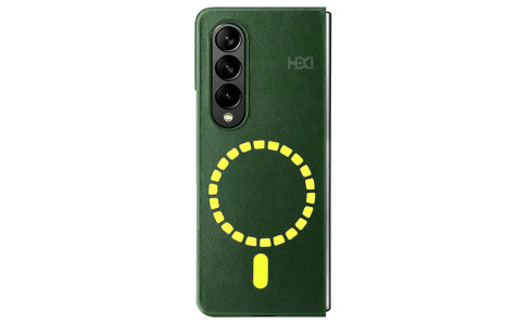 HDD Samsung Galaxy Z Fold 3 Kılıf HBC-156 Forum Magneticsafe Kapak - Koyu Yeşil