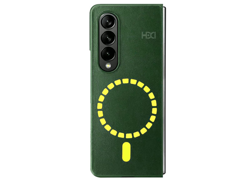 HDD Samsung Galaxy Z Fold 3 Kılıf HBC-156 Forum Magneticsafe Kapak - Koyu Yeşil
