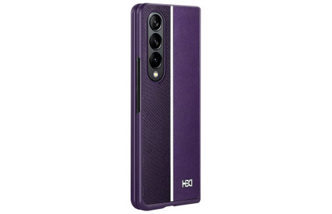 HDD Samsung Galaxy Z Fold 4 Kılıf HBC-155 Lizbon Kapak - Derin Mor