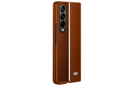 HDD Samsung Galaxy Z Fold 4 Kılıf HBC-155 Lizbon Kapak - Kahverengi