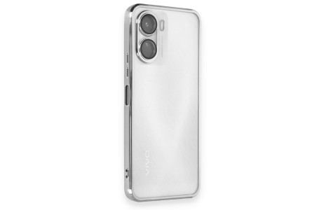 Newface Vivo Y16 Kılıf Razer Lensli Silikon - Gümüş