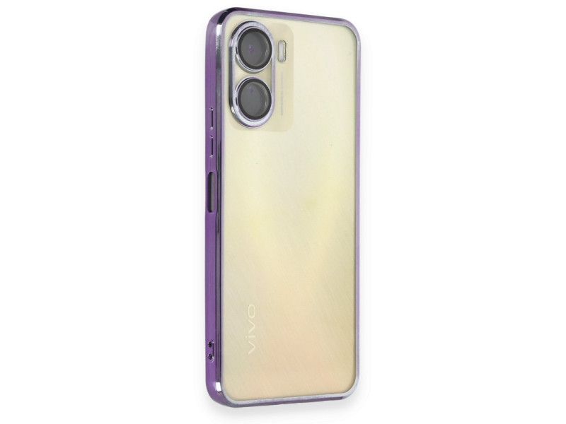 Newface Vivo Y16 Kılıf Razer Lensli Silikon - Mor