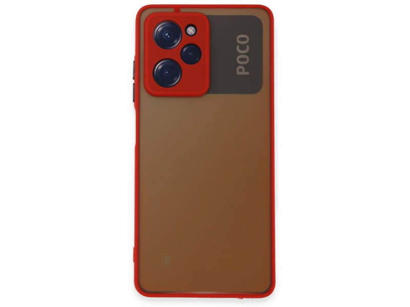 Newface Xiaomi Poco X5 Pro 5G Kılıf Montreal Silikon Kapak - Kırmızı
