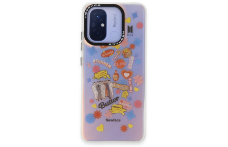 Newface Xiaomi Redmi 12C Kılıf Estoril Desenli Kapak - Estoril - 16