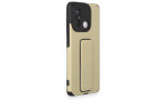 Newface Xiaomi Redmi 12C Kılıf Mega Standlı Silikon - Gold