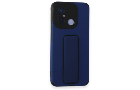 Newface Xiaomi Redmi 12C Kılıf Mega Standlı Silikon - Mavi