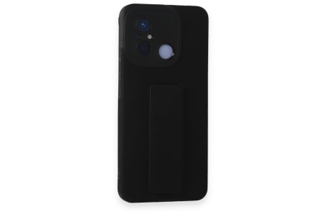 Newface Xiaomi Redmi 12C Kılıf Mega Standlı Silikon - Siyah