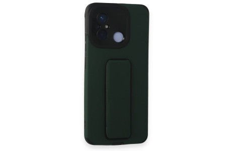 Newface Xiaomi Redmi 12C Kılıf Mega Standlı Silikon - Yeşil