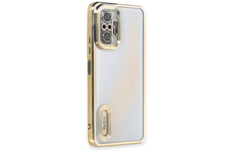 Newface Xiaomi Redmi Note 10 Pro Kılıf Slot Silikon - Gold