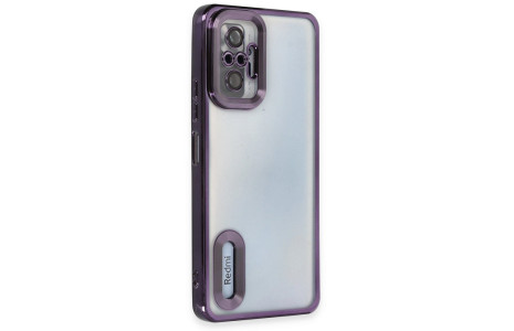 Newface Xiaomi Redmi Note 10 Pro Kılıf Slot Silikon - Mor