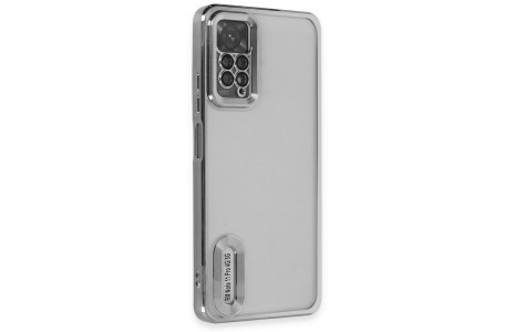 Newface Xiaomi Redmi Note 11 Pro Kılıf Slot Silikon - Gümüş